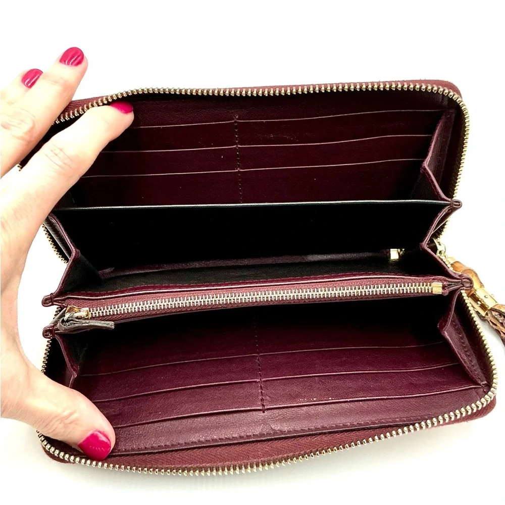 Gucci Python Bamboo Tassel Zippy Wallet #1119 - Picture 3 of 6